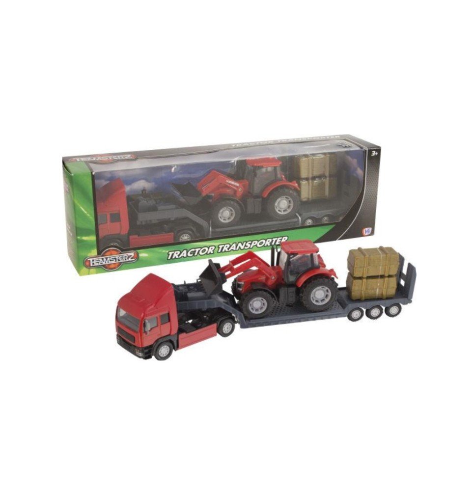 Traktoriaus transporteris Teamsterz, 10 cm, Red