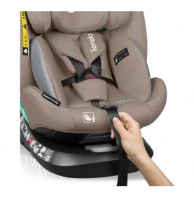 Automobilinė kėdutė Lionelo Bastiaan One i-Size, 0-36 kg, Beige Sand