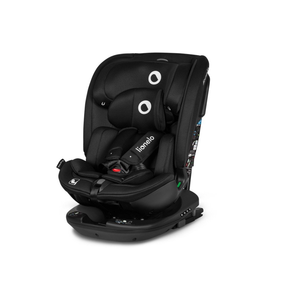 Automobilinė kėdutė Lionelo Bastiaan RWF I-SIZE, 0-36 kg, Black Carbon