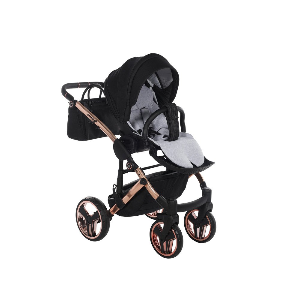 Universalus vežimėlis Junama Diamond S V3 3in1, Black-Coper