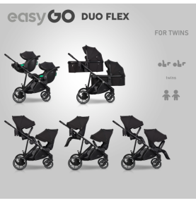 Universalus vežimėlis Easygo Duoflex Ebony Black