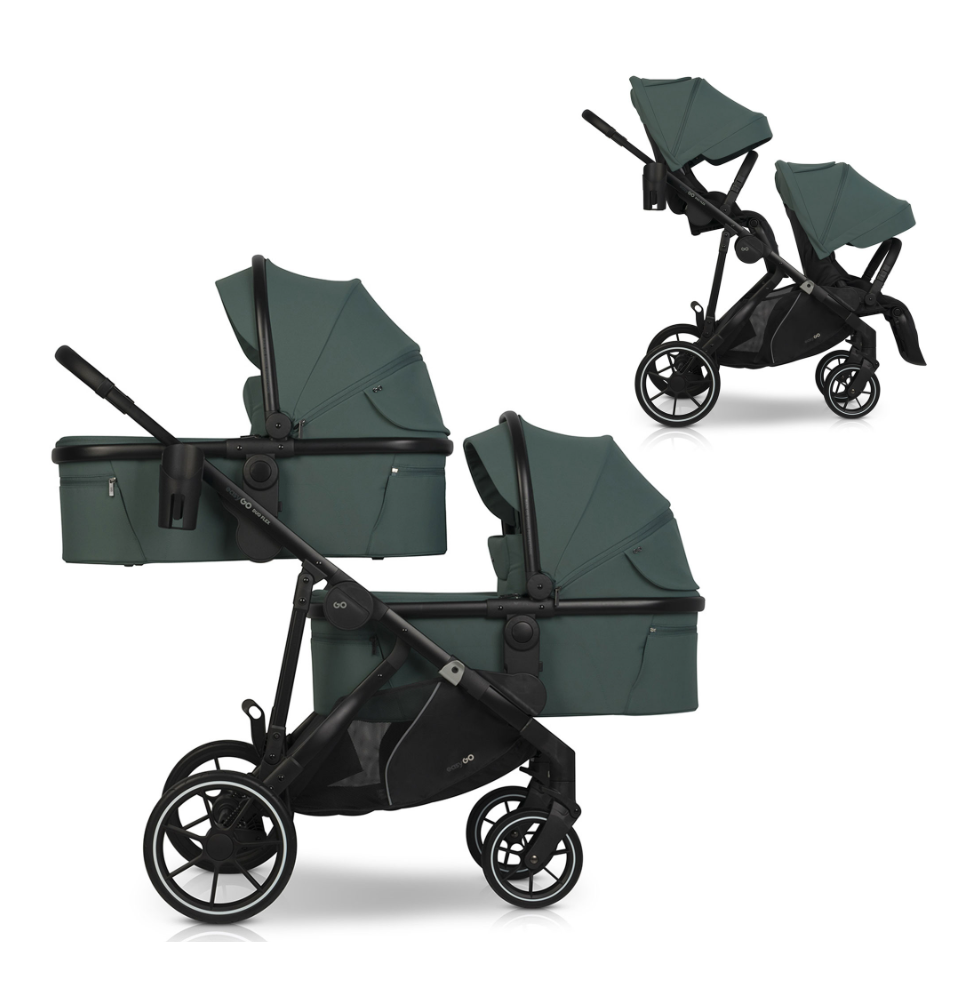 Universalus vežimėlis Easygo Duoflex Sage Green Universalus vežimėlis Easygo Duoflex Sage Green
