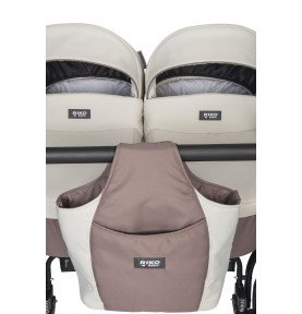 Universalus vežimėlis dvynukams Riko Basic Saxo Latte