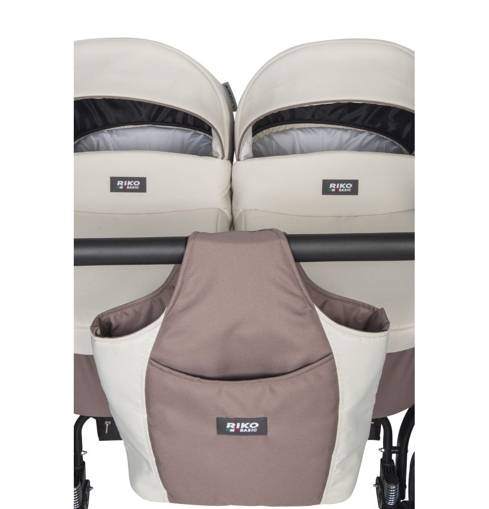 Universalus vežimėlis dvynukams Riko Basic Saxo Latte