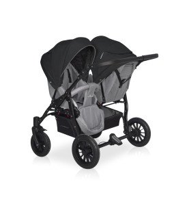 Universalus vežimėlis dvynukams Riko Basic Saxo Grey Fox