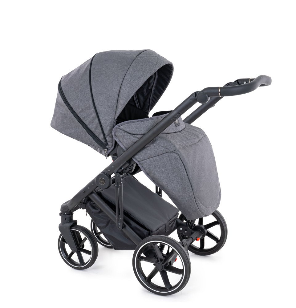 Universalus vežimėlis Coletto Flow 2in1, juodos spalvos važiuoklė FL-01