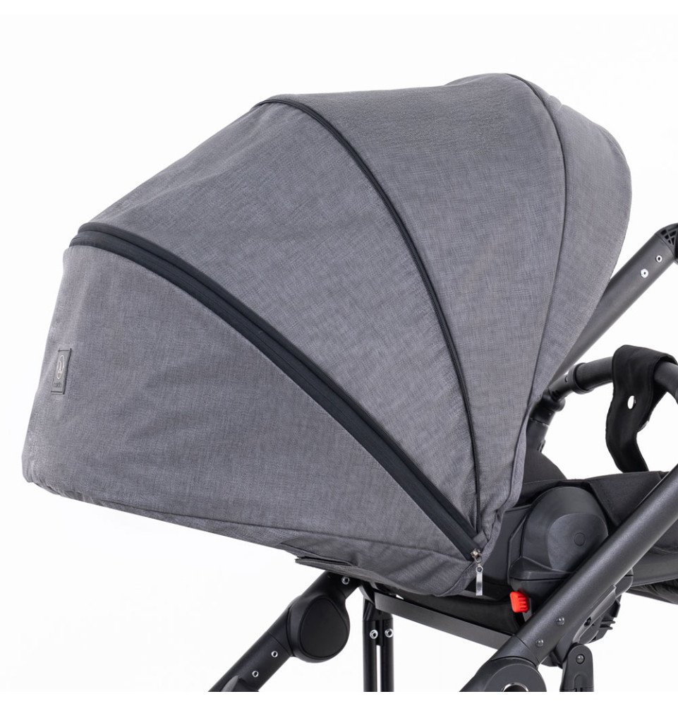 Universalus vežimėlis Coletto Flow 2in1, juodos spalvos važiuoklė FL-03
