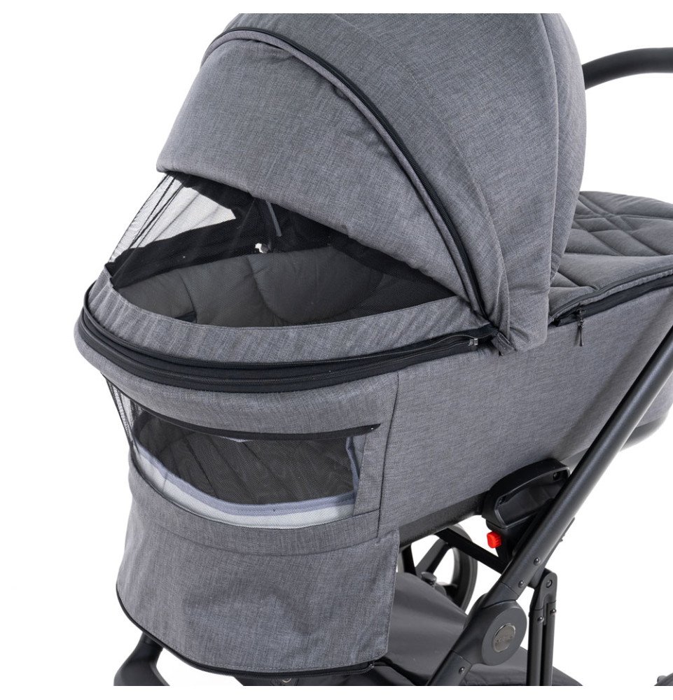 Universalus vežimėlis Coletto Flow 2in1, juodos spalvos važiuoklė FL-04