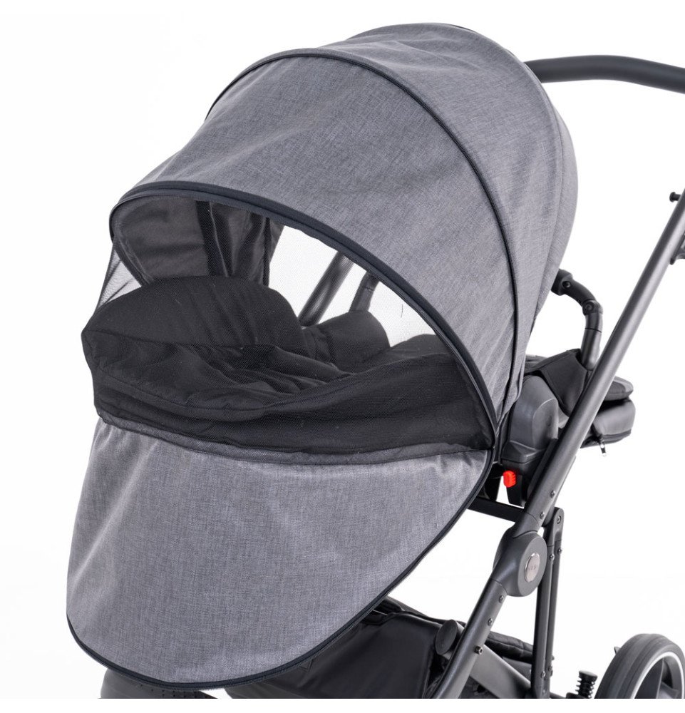 Universalus vežimėlis Coletto Flow 2in1, juodos spalvos važiuoklė FL-04