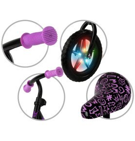 Balansinis dviratukas Kidwell Rebel LED Neon Pink