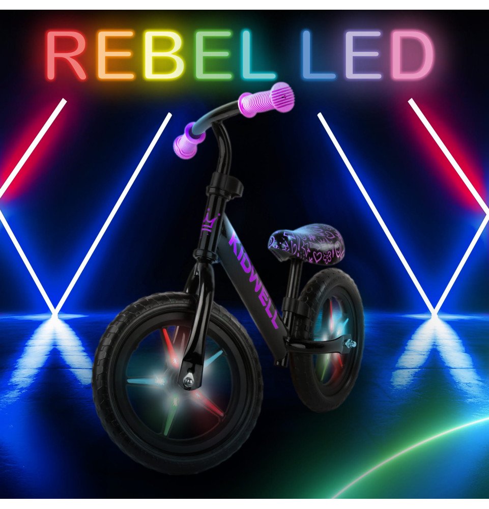 Balansinis dviratukas Kidwell Rebel LED Neon Pink
