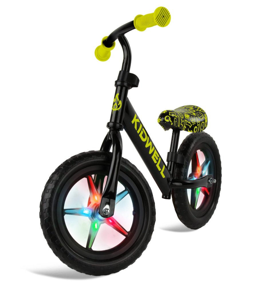 Balansinis dviratukas Kidwell Rebel LED Neon Yellow Balansinis dviratukas Kidwell Rebel LED Neon Yellow