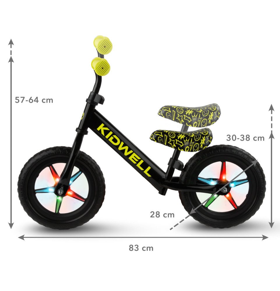 Balansinis dviratukas Kidwell Rebel LED Neon Yellow