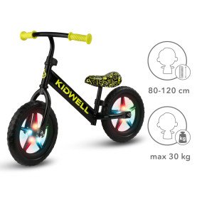 Balansinis dviratukas Kidwell Rebel LED Neon Yellow