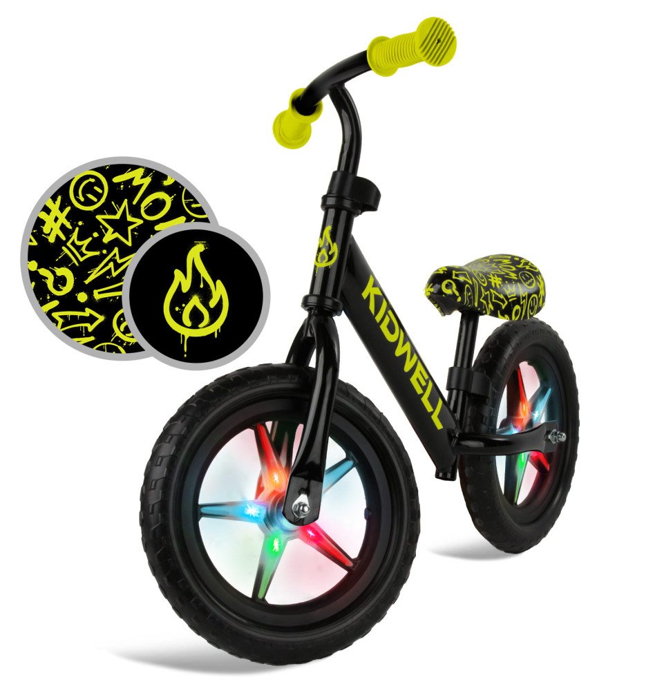 Balansinis dviratukas Kidwell Rebel LED Neon Yellow