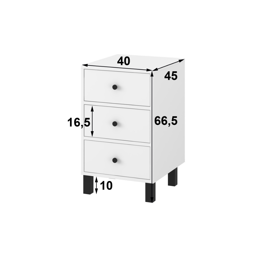 Naktinė spintelė T3 White