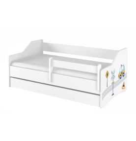 Vaikiška lova su stalčiumi Lulu II Auto, 160x80cm