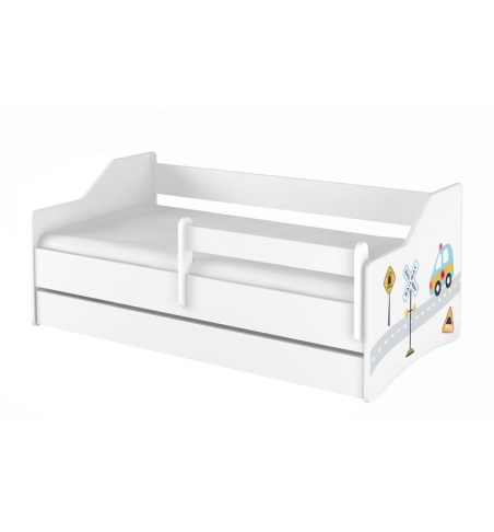 Vaikiška lova su stalčiumi Lulu II Auto, 160x80cm