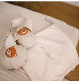 Ausinės vaikams nuo triukšmo Kidwell ORSO Beige 2 in 1, smėlinė