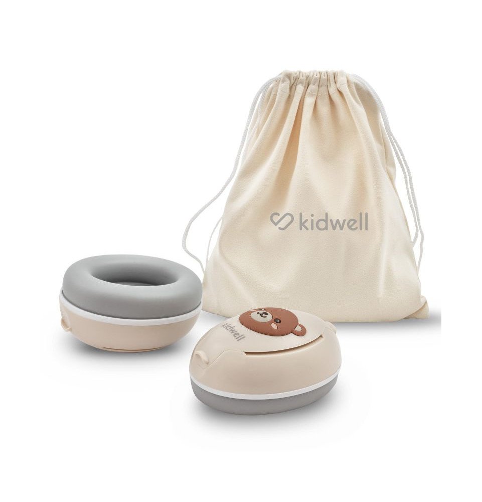 Ausinės vaikams nuo triukšmo Kidwell ORSO Beige 2 in 1, smėlinė