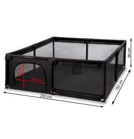 Žaidimų maniežas Kidwell FANKO Black 180x200
