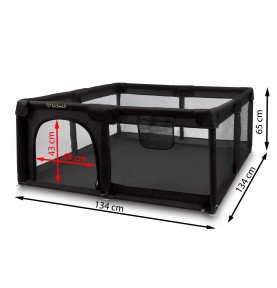 Žaidimų maniežas Kidwell FANKO Black 130x130