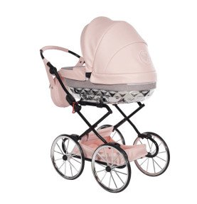 Vežimėlis lėlėms Junama HandCraft Mini Gliter Pink