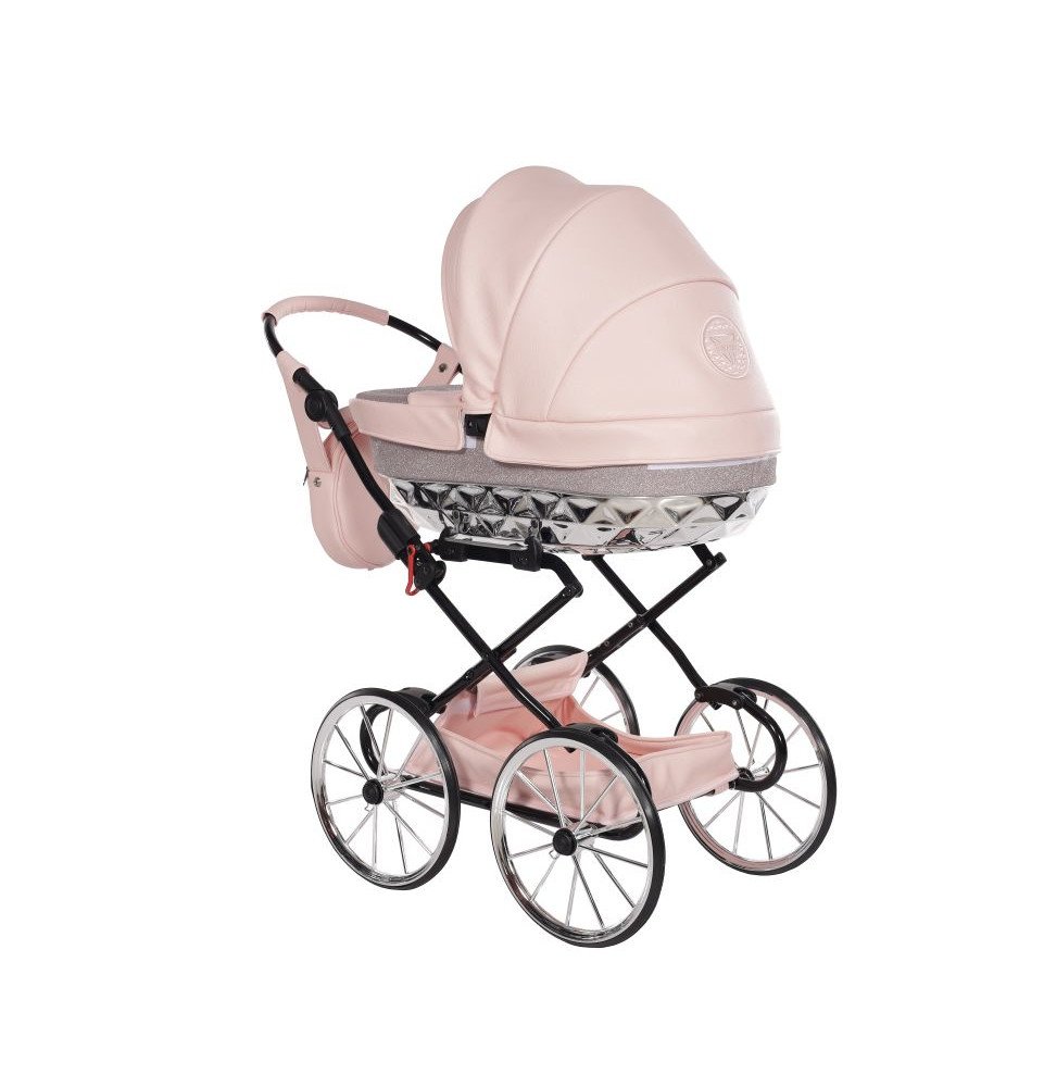 Vežimėlis lėlėms Junama HandCraft Mini Gliter Pink