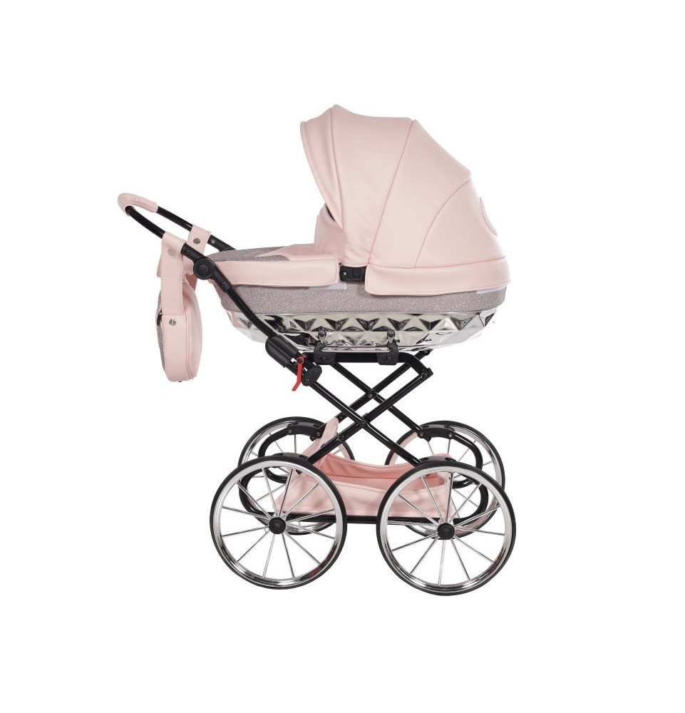 Vežimėlis lėlėms Junama HandCraft Mini Gliter Pink