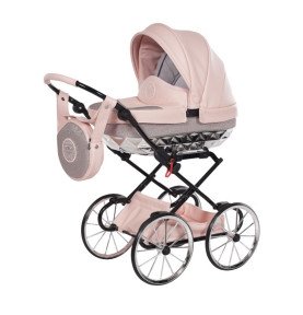 Vežimėlis lėlėms Junama HandCraft Mini Gliter Pink