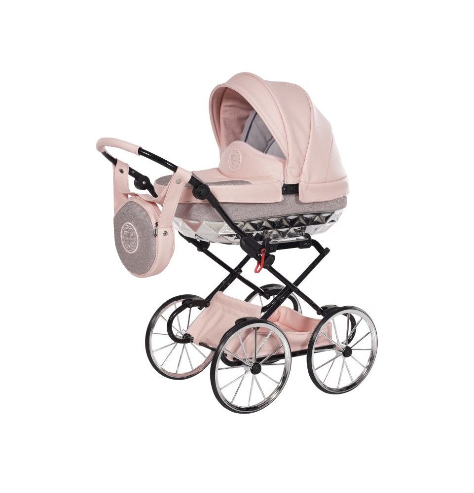 Vežimėlis lėlėms Junama HandCraft Mini Gliter Pink