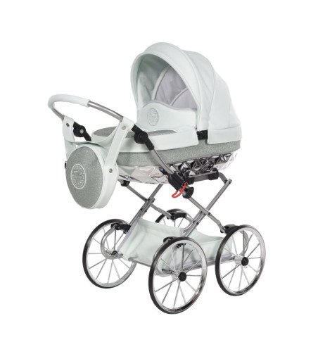 Vežimėlis lėlėms Junama HandCraft Mini Gliter Green