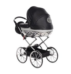 Vežimėlis lėlėms Junama HandCraft Mini Gliter Black Vežimėlis lėlėms Junama HandCraft Mini Gliter Black