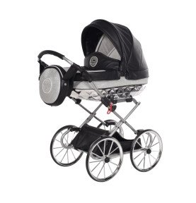 Vežimėlis lėlėms Junama HandCraft Mini Gliter Black Vežimėlis lėlėms Junama HandCraft Mini Gliter Black