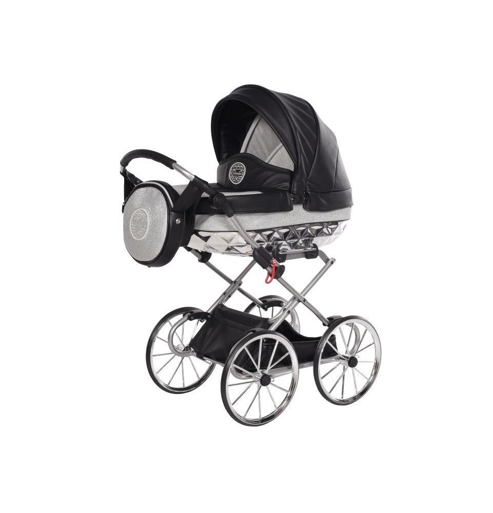 Vežimėlis lėlėms Junama HandCraft Mini Gliter Black Vežimėlis lėlėms Junama HandCraft Mini Gliter Black