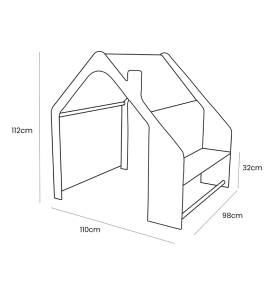 Medinis namelis su žydru stogu