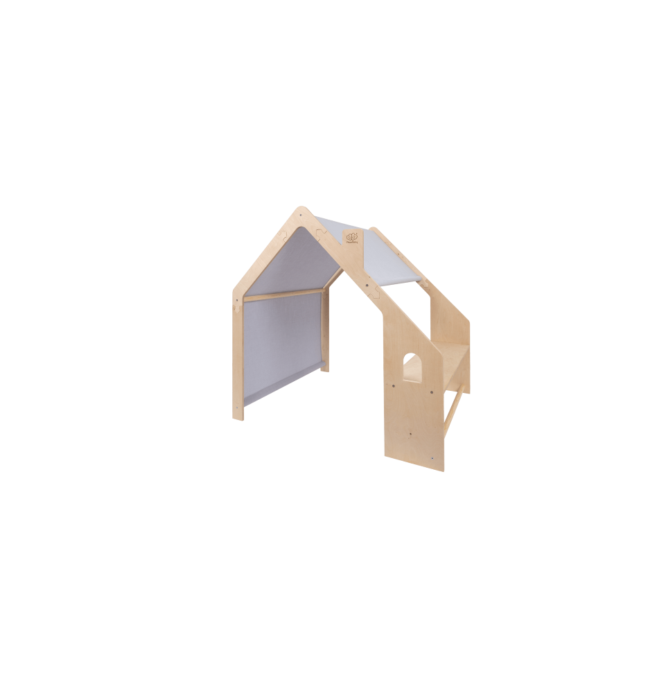 Medinis namelis su žydru stogu Medinis namelis su žydru stogu