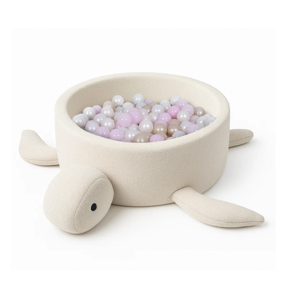 Kamuolių baseinas Vėžlys, 200 kamuoliukų, kreminė šviesi