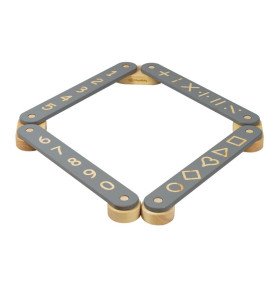 Medinis sensorinis takas, 4 dalių, pilkas Medinis sensorinis takas, 4 dalių, pilkas