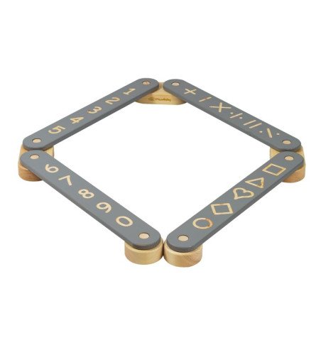 Medinis sensorinis takas, 4 dalių, pilkas