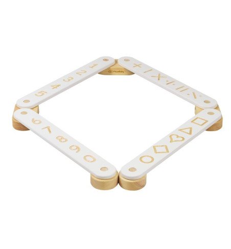 Medinis sensorinis takas, 4 dalių, baltas