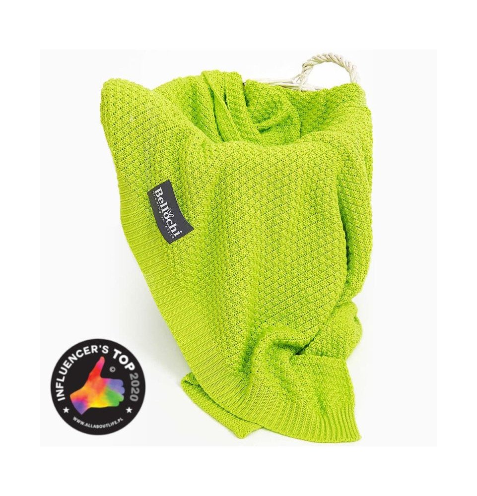 Megztas pledas, 100 % bambukas, žalias