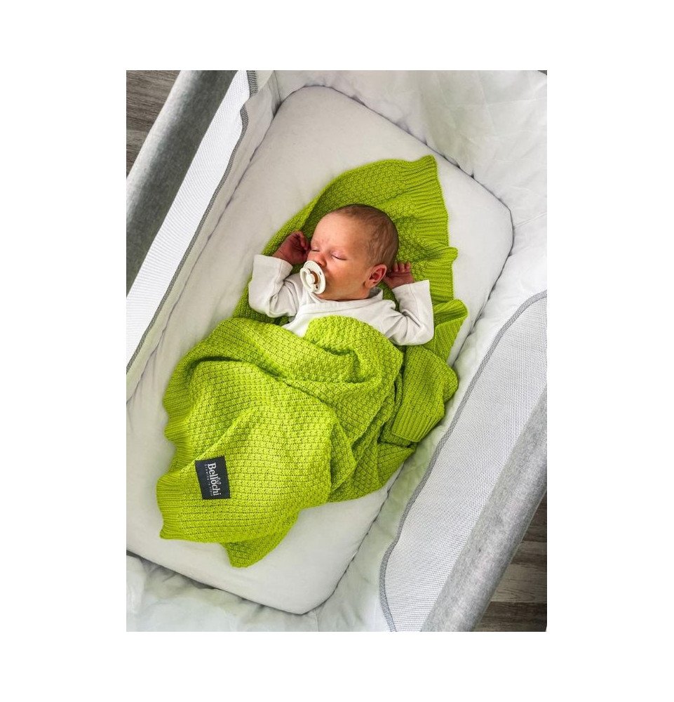 Megztas pledas, 100 % bambukas, žalias