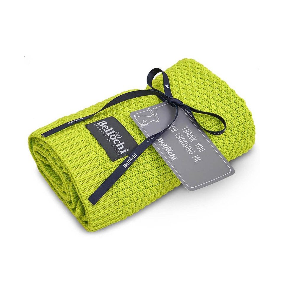 Megztas pledas, 100 % bambukas, žalias Megztas pledas, 100 % bambukas, žalias