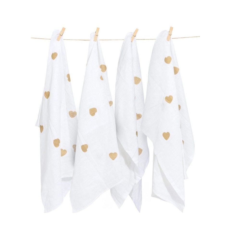 Vystyklai kūdikiams Golden Hearts, 4 vnt.