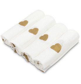 Vystyklai kūdikiams Golden Hearts, 4 vnt.