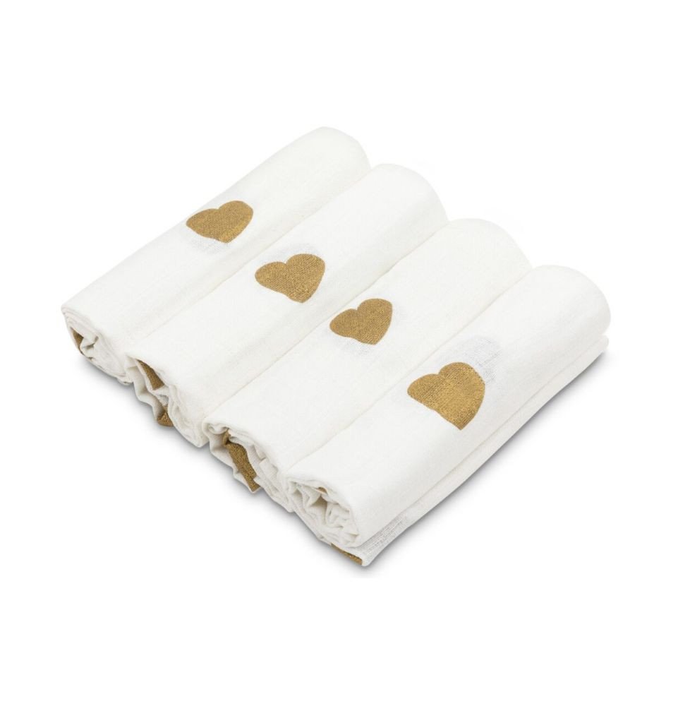 Vystyklai kūdikiams Golden Hearts, 4 vnt.