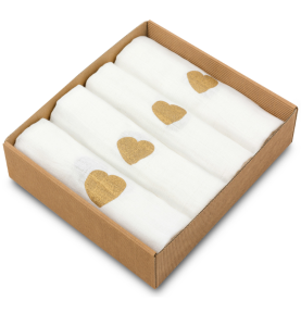 Vystyklai kūdikiams Golden Hearts, 4 vnt.