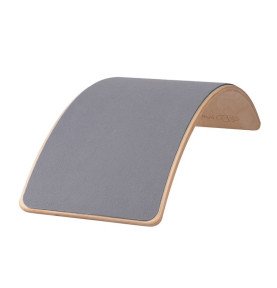 Medinė balansinė lenta su pilku veltiniu – natūrali, 80x30 cm