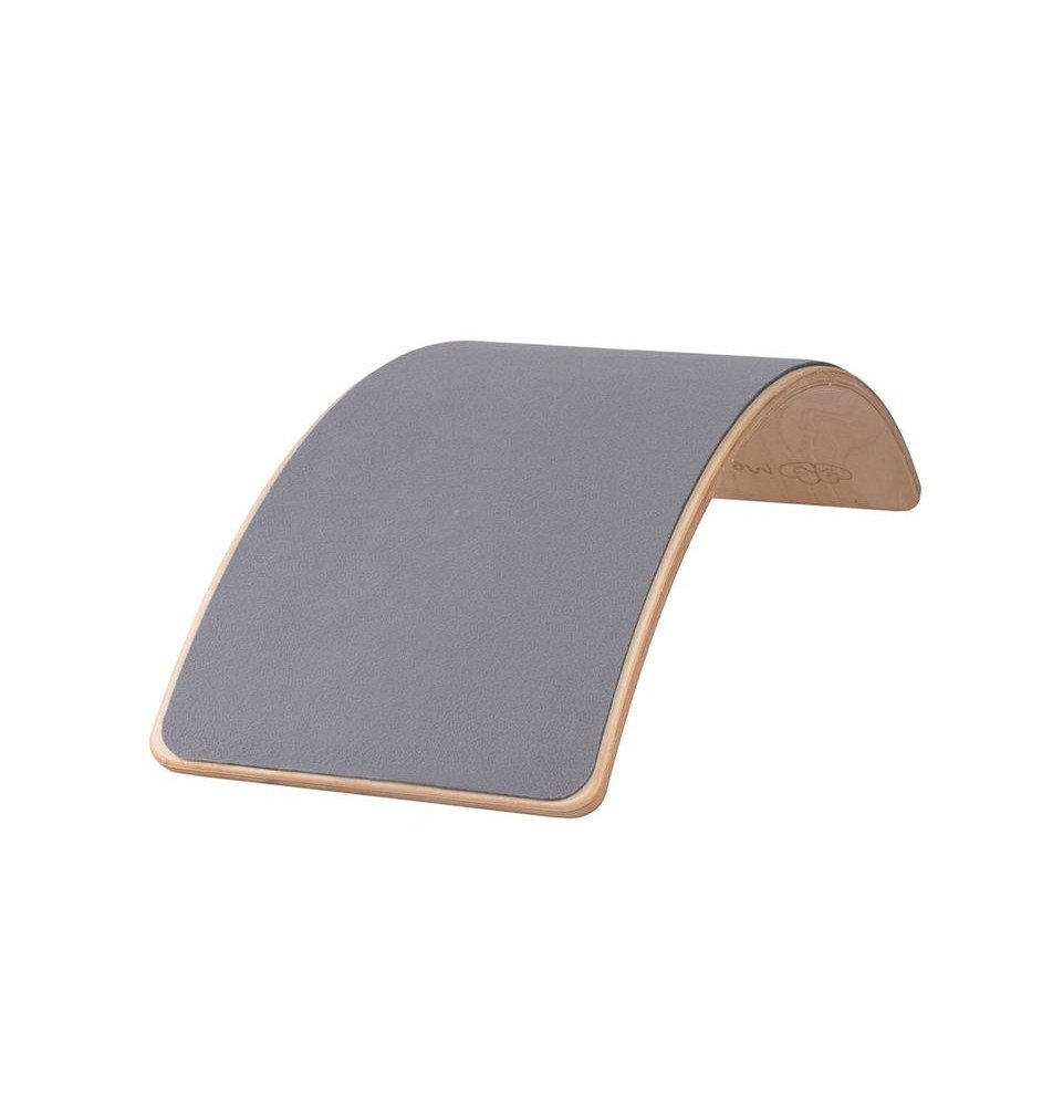 Medinė balansinė lenta su pilku veltiniu – natūrali, 80x30 cm